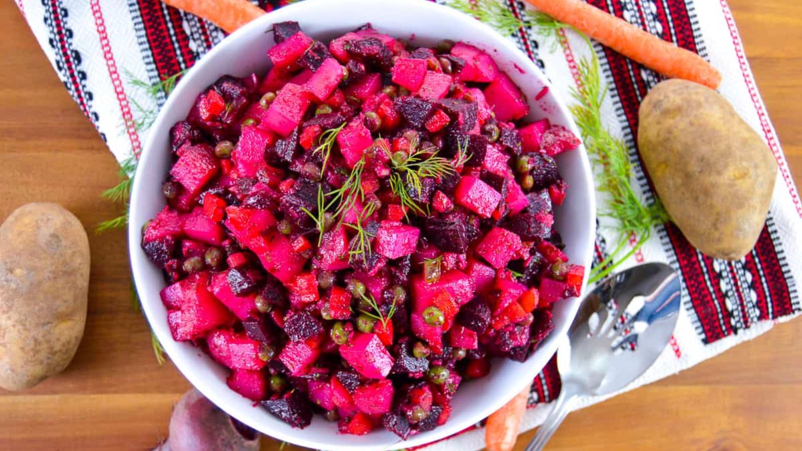 Beet salad in a bowl.