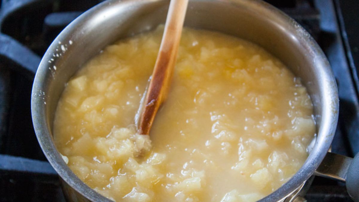 Filling in a pot.