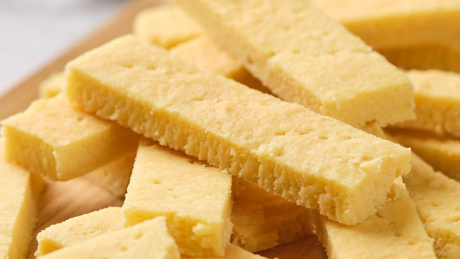 Shortbread cookies close up shot.