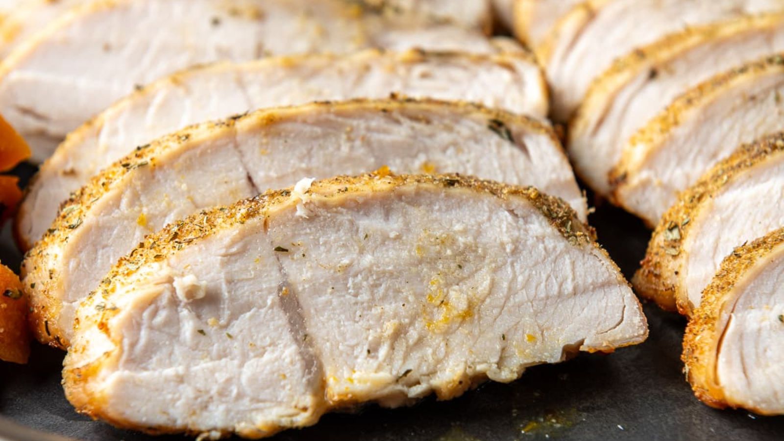 Sliced turkey tenderloin.