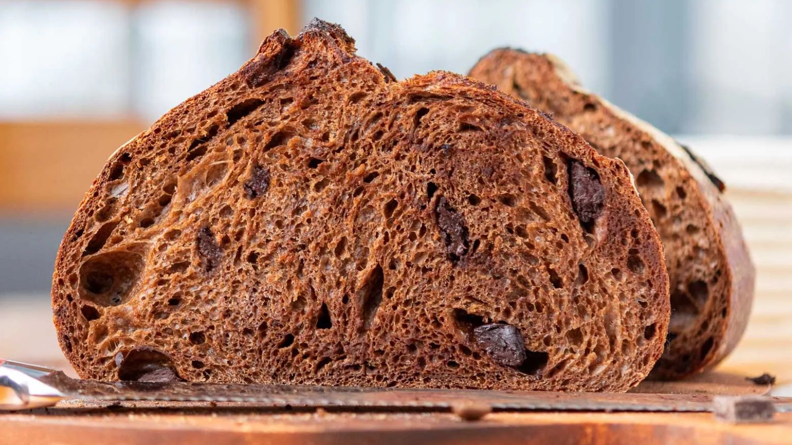 Sourdough bread with chocolate.