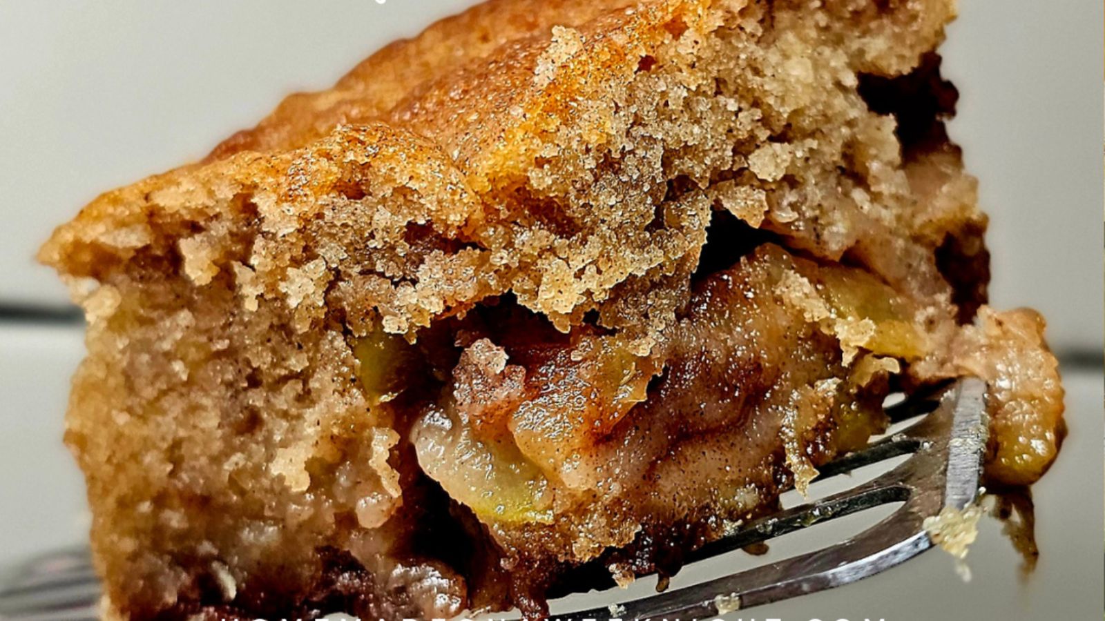 A slice of apple cake.