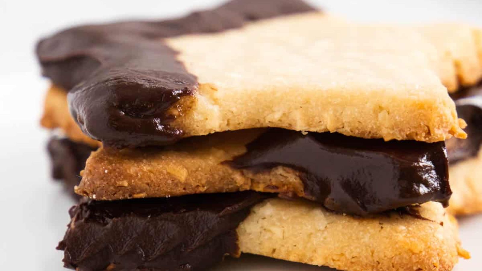 Cookies dipped in chocolate.