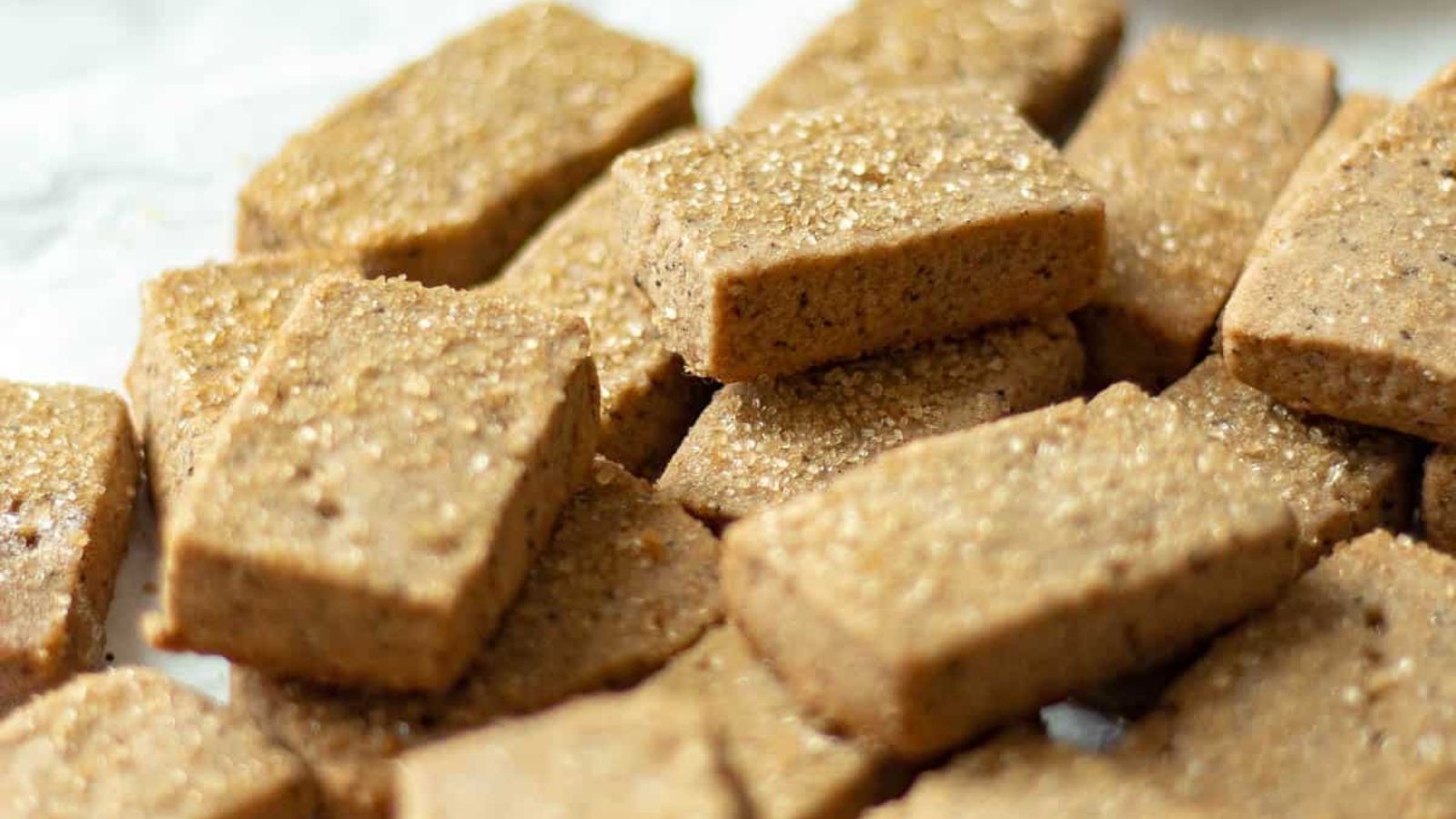 Coffee cookies close up.