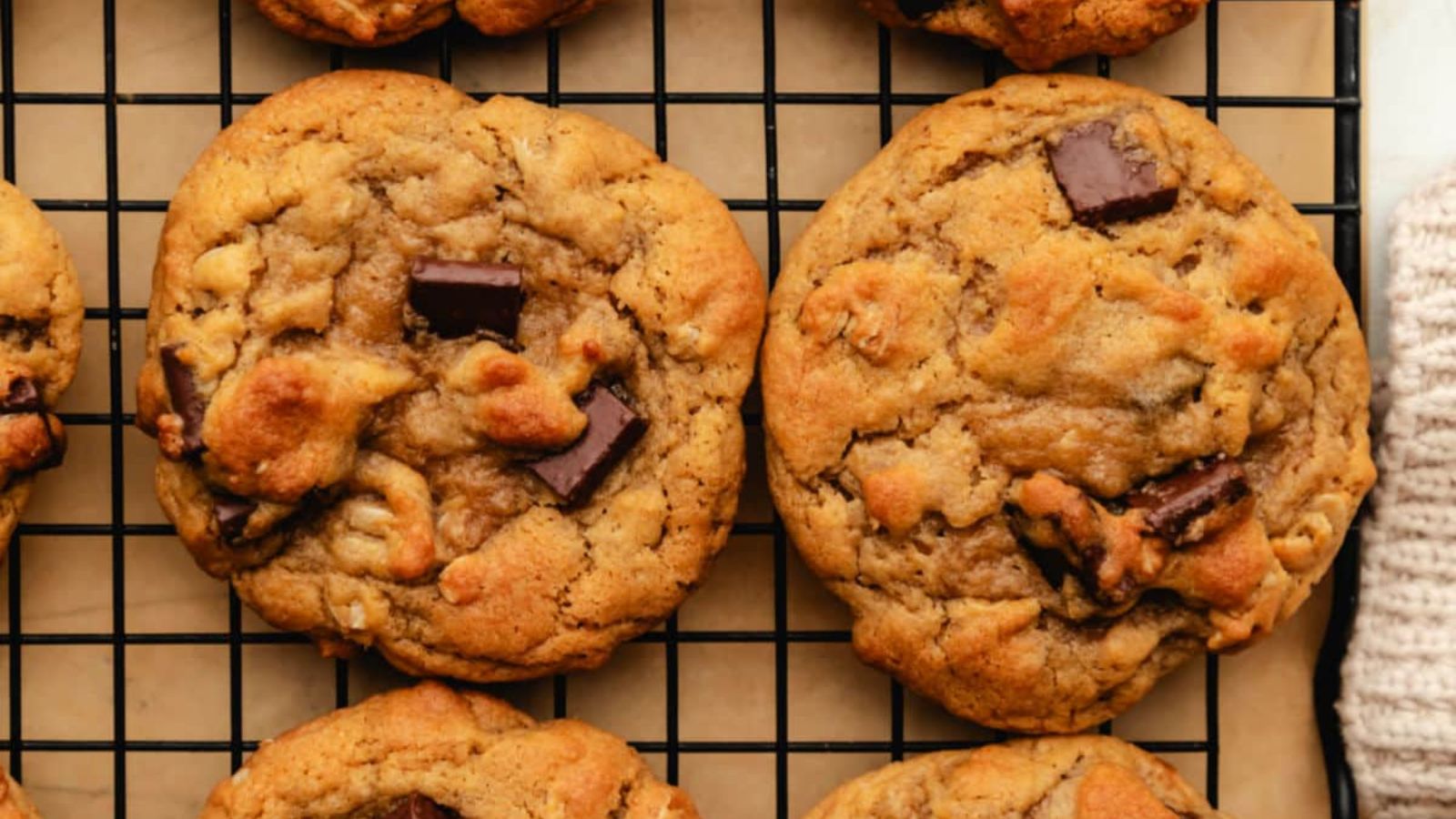 Close up shot of chocolate cookies.