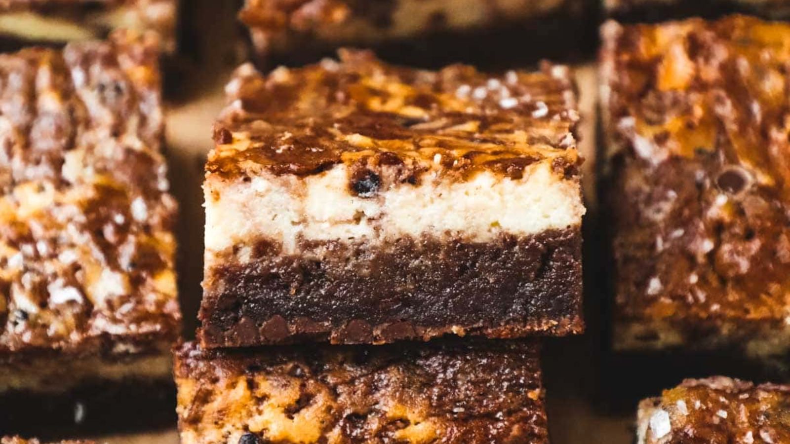 Brownies with cream cheese.