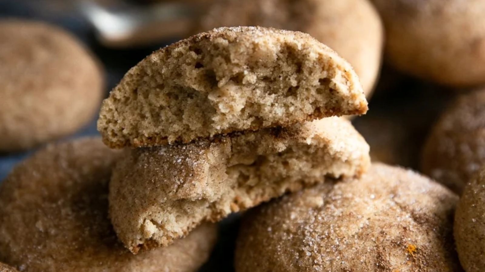 Pumpkin spice cookies close up shot.