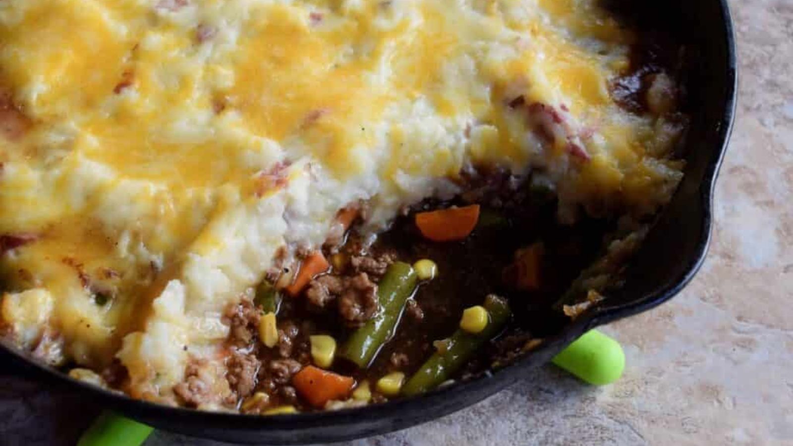 Shepherd's pie in a pan.