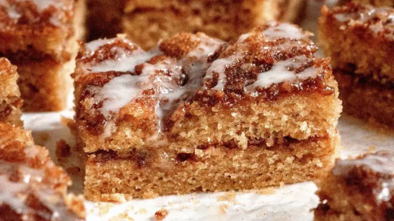 A slice of coffee cake.