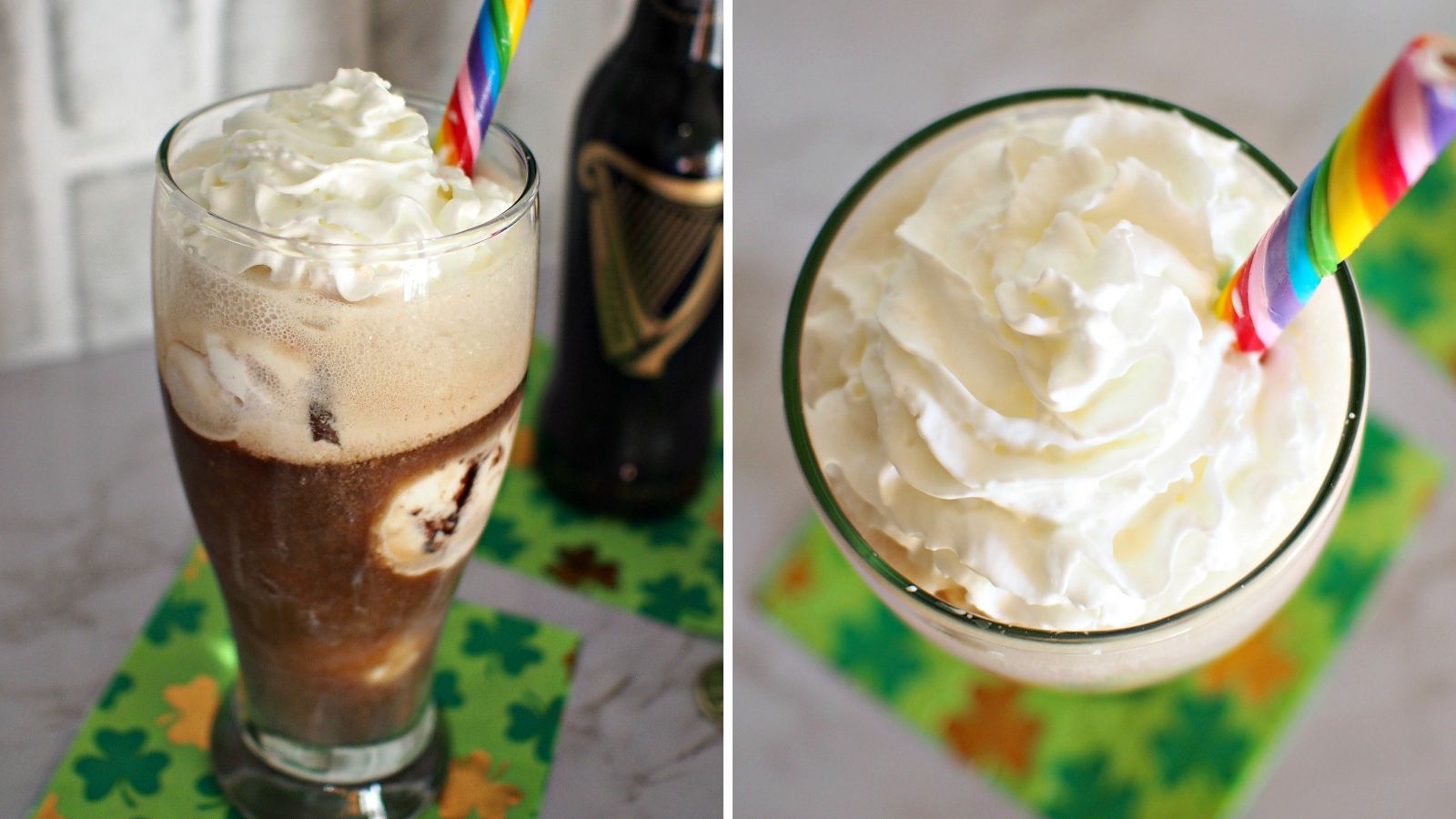 Guinbess float in a glass.
