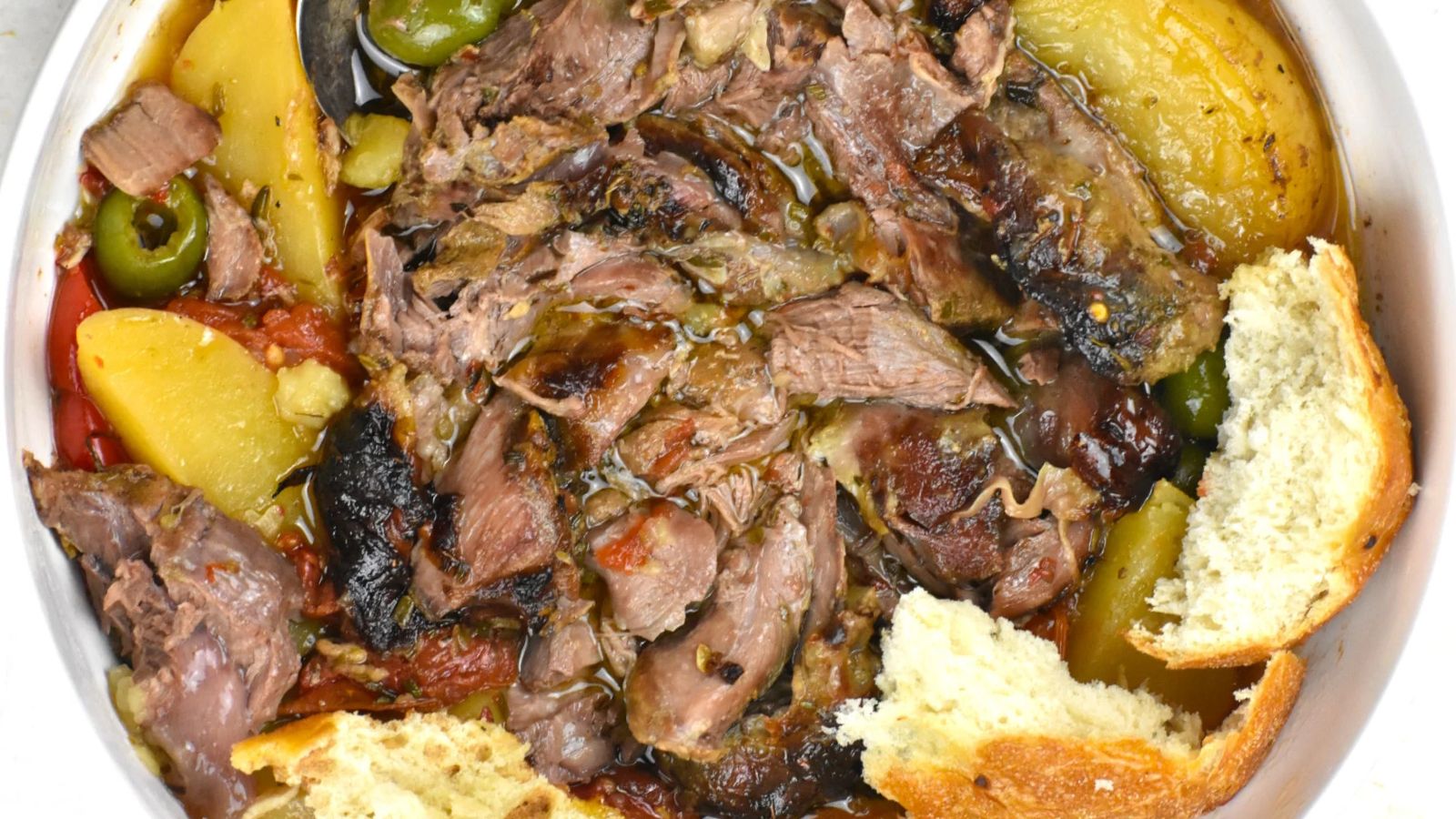 Lamb in a bowl.
