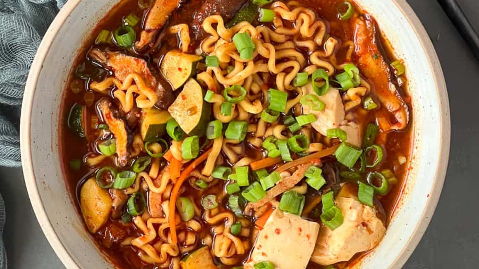 Ramen in a bowl.