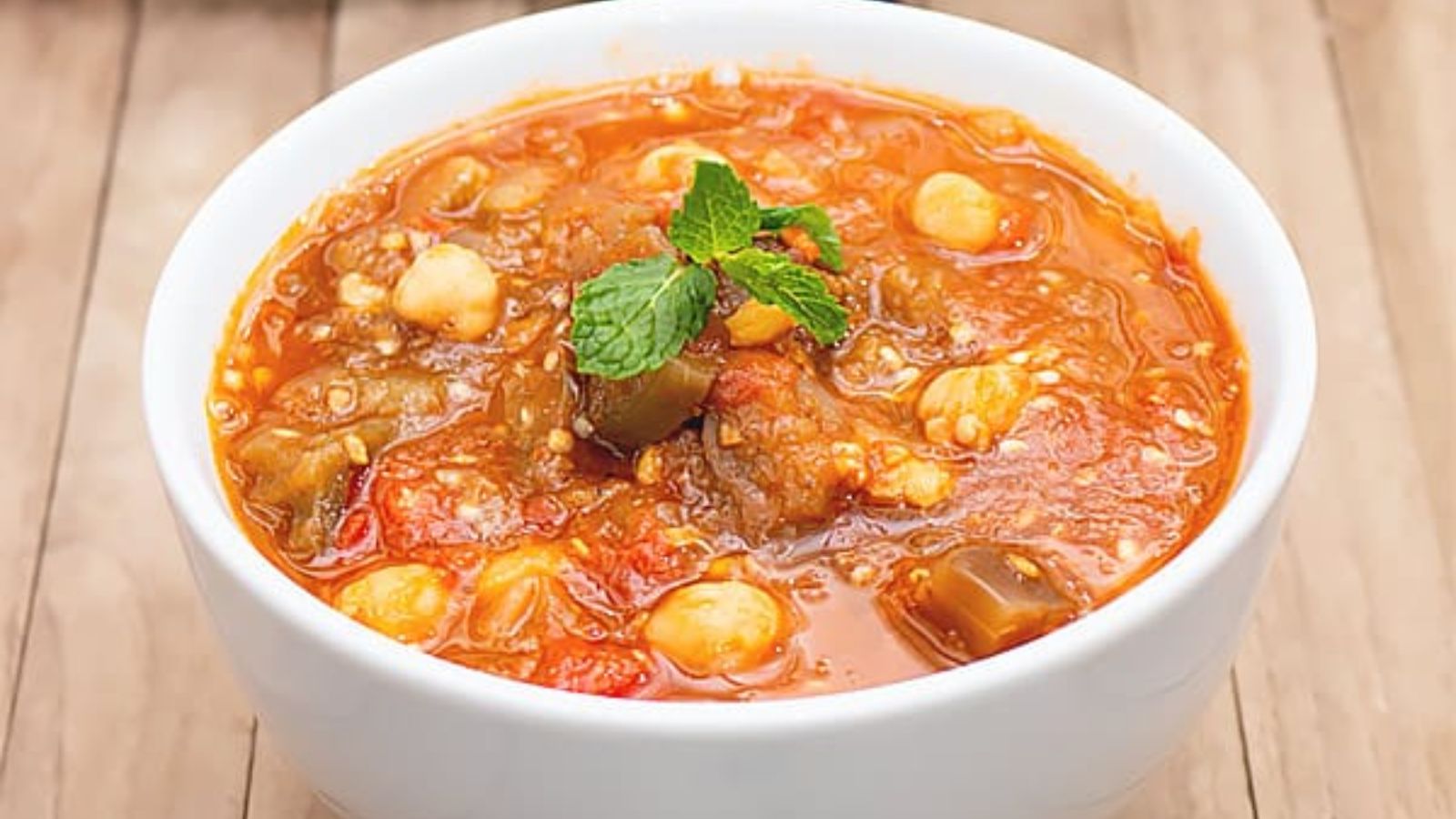 Moussaka stew in a bowl.