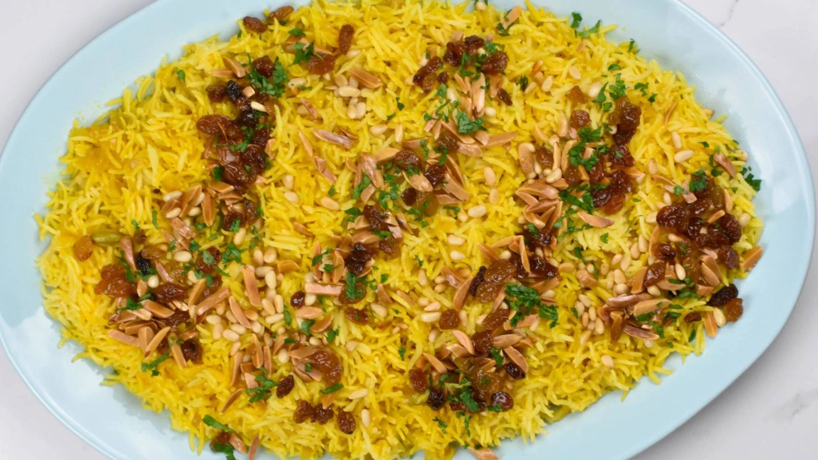 Mediterranean rice on a plate.