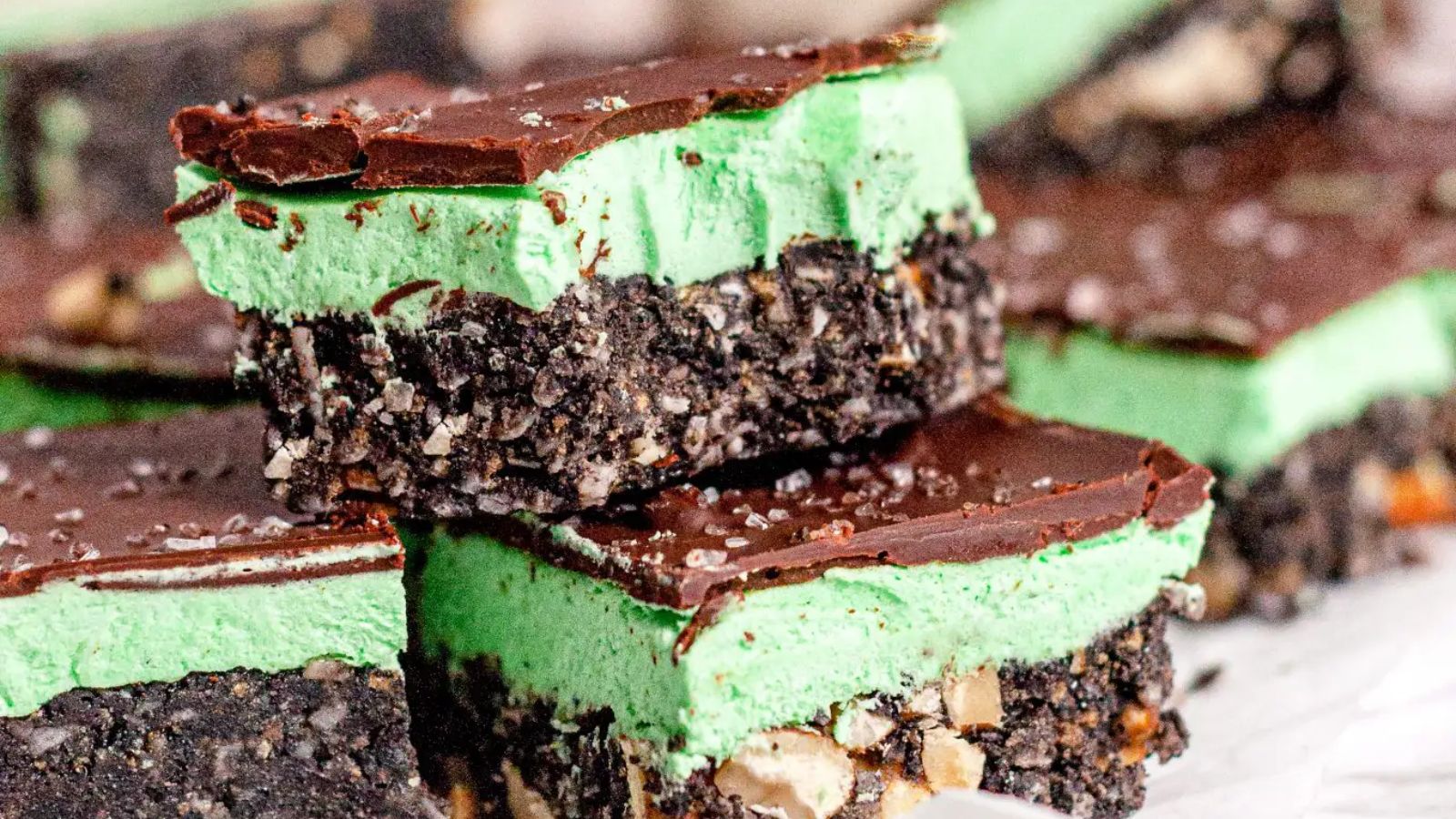 Mint bars close up.