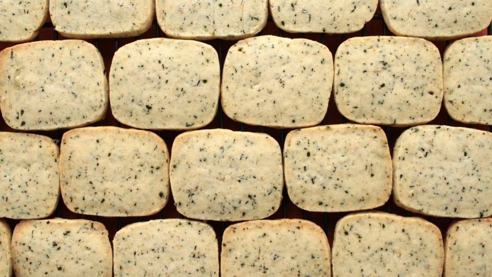 Sliced chai shortbread.