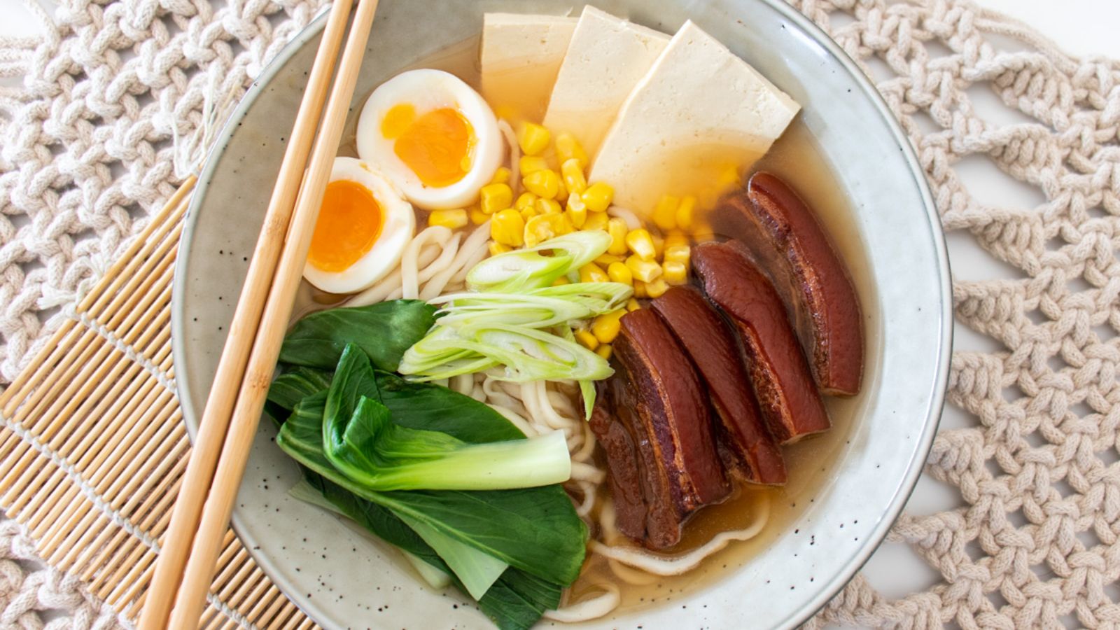 Ramen in a bowl.