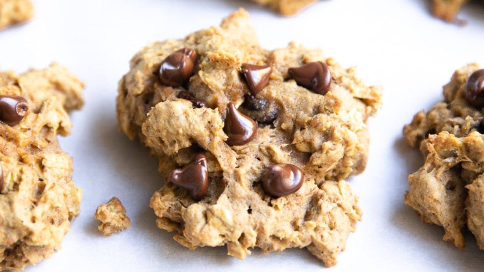 Oatmeal cookies with chocolate chips.