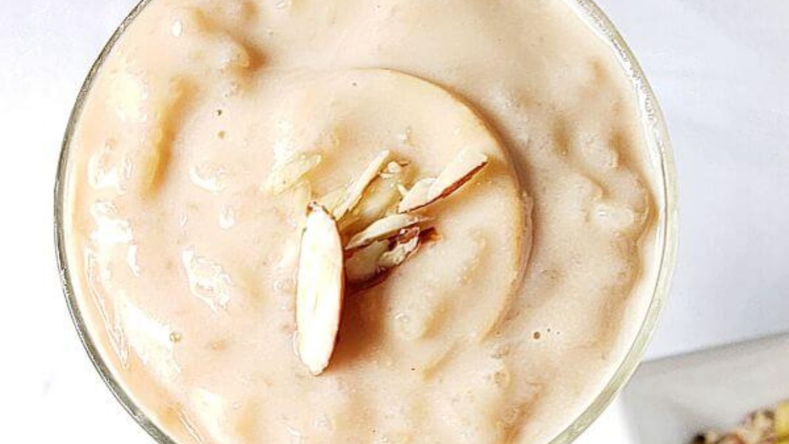 Rice kheer in a bowl.