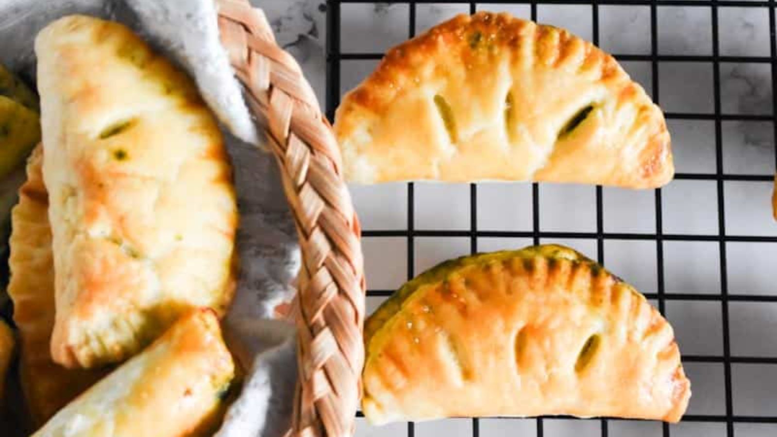 Sourdough pies close up.