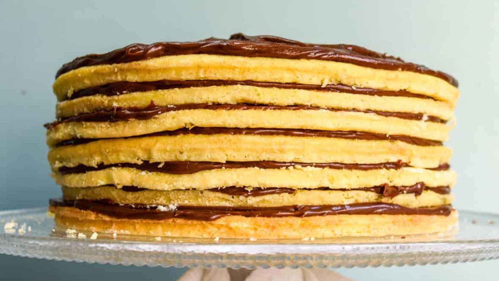 Seven layers of chocolate cake.