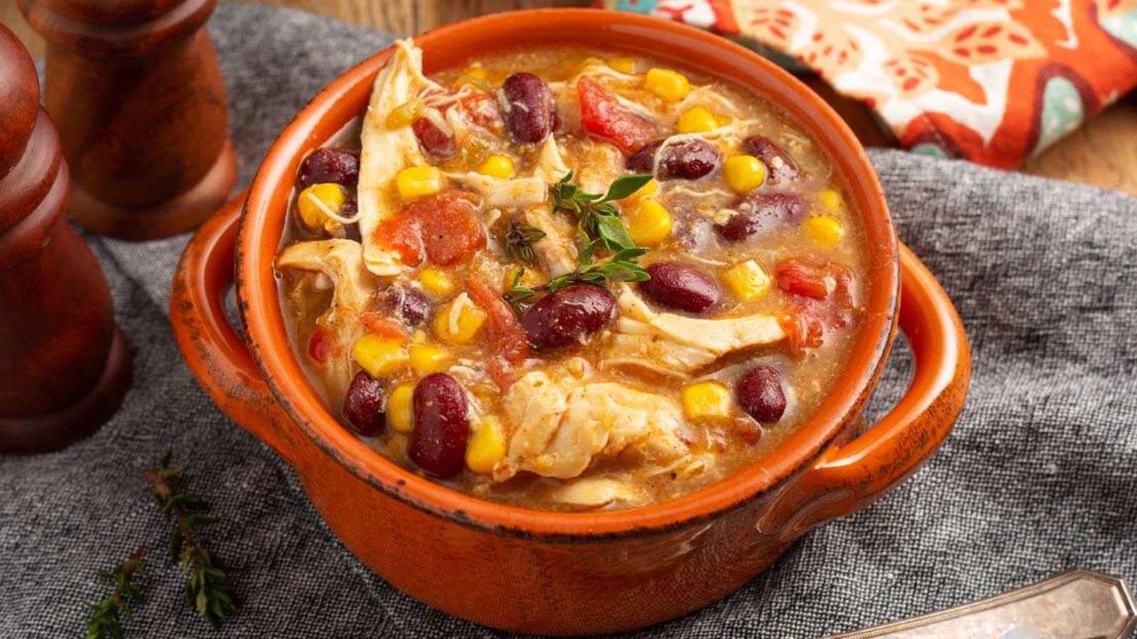 Chicken stew in a bowl.