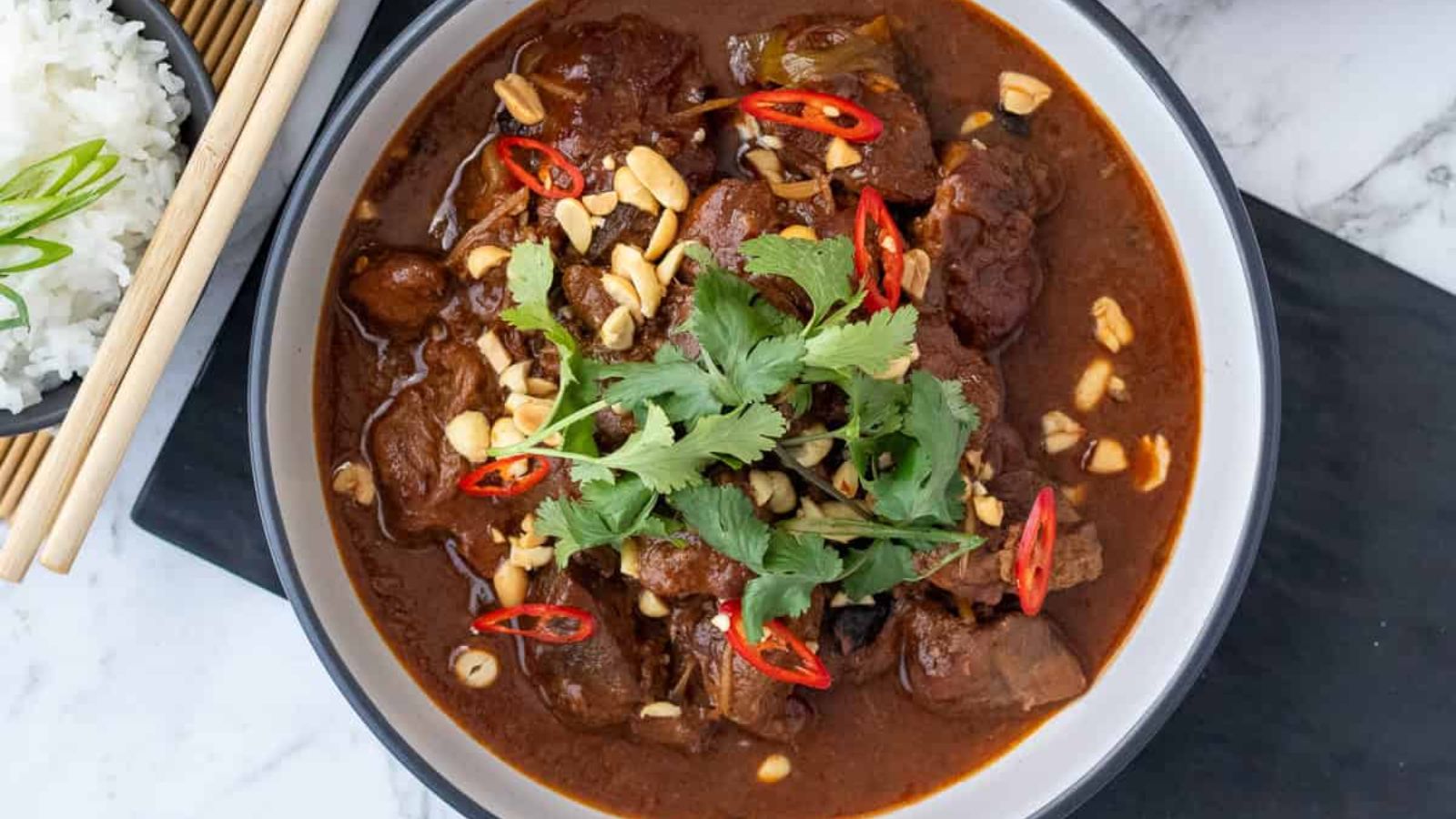 Stew in a bowl.