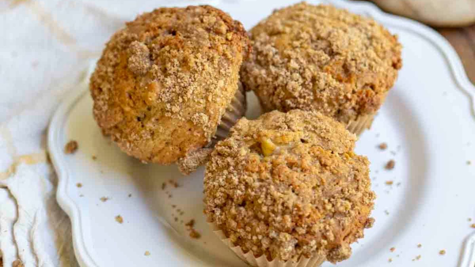 Muffins on a plate.