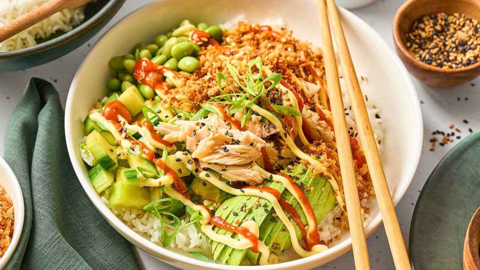 Spicy tuna in a bowl.