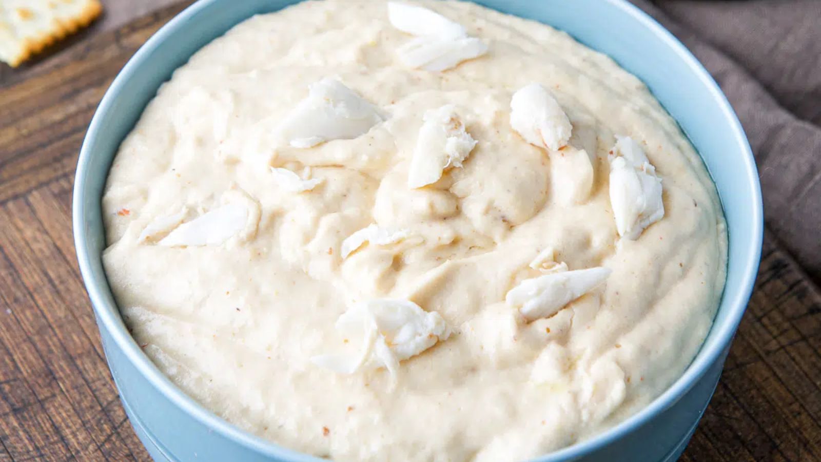 Crab dip in a bowl.