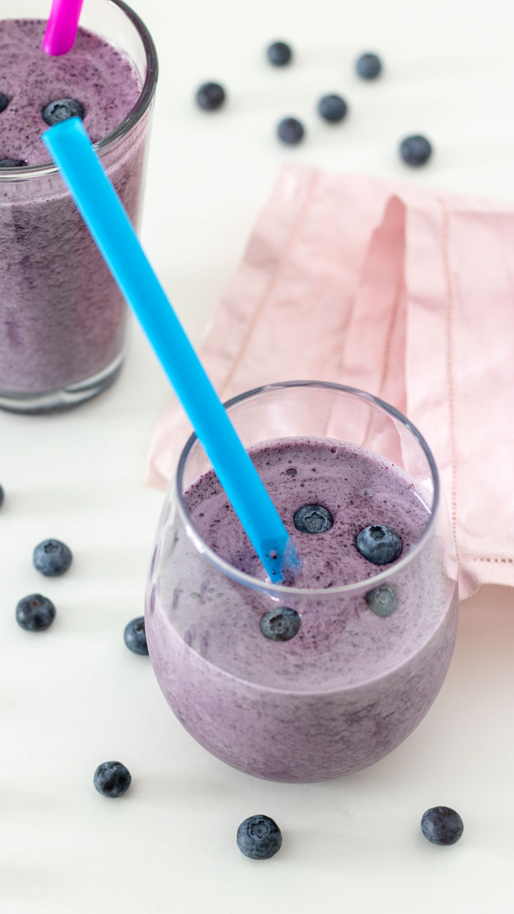 Overhead photo of smoothies.