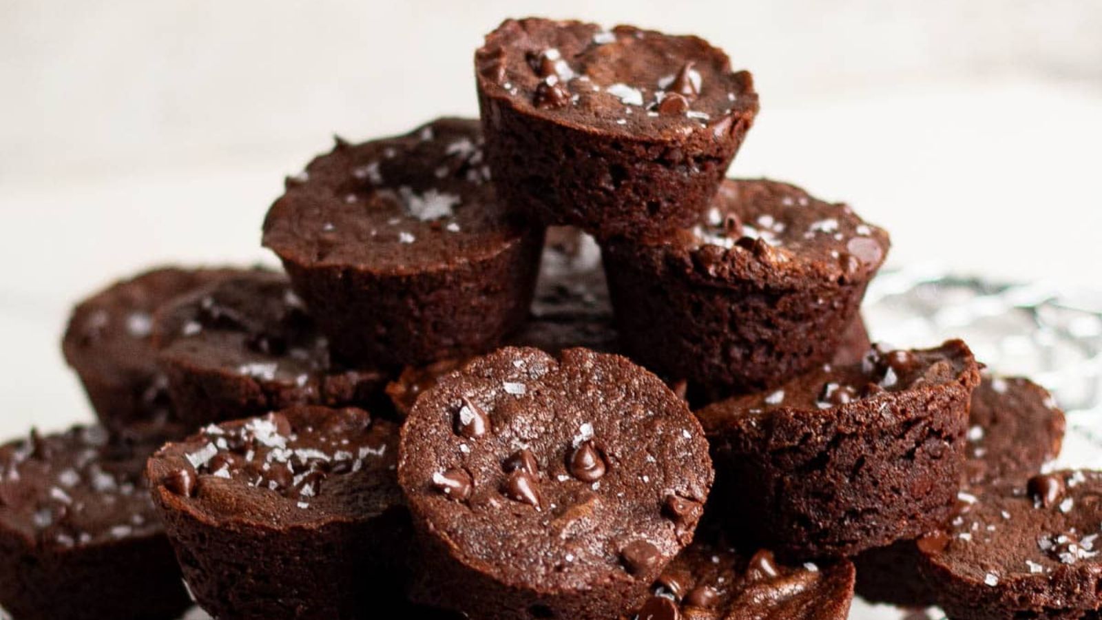 Brownies on a white background.