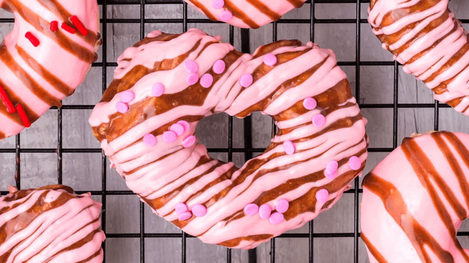 Heart shaped biscuit donut.