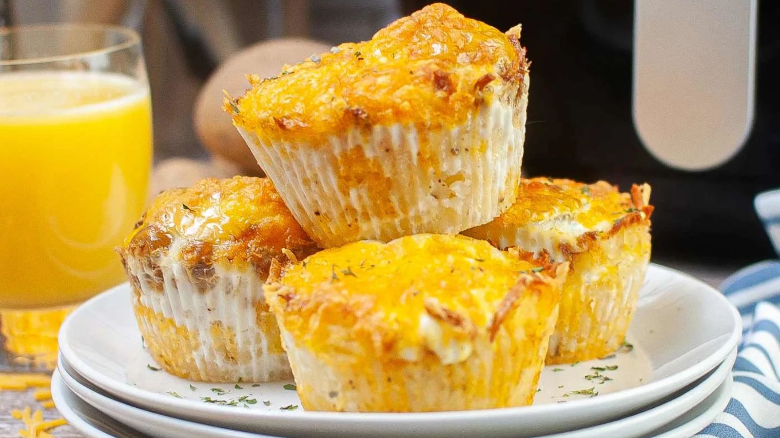 Egg bites on a plate.