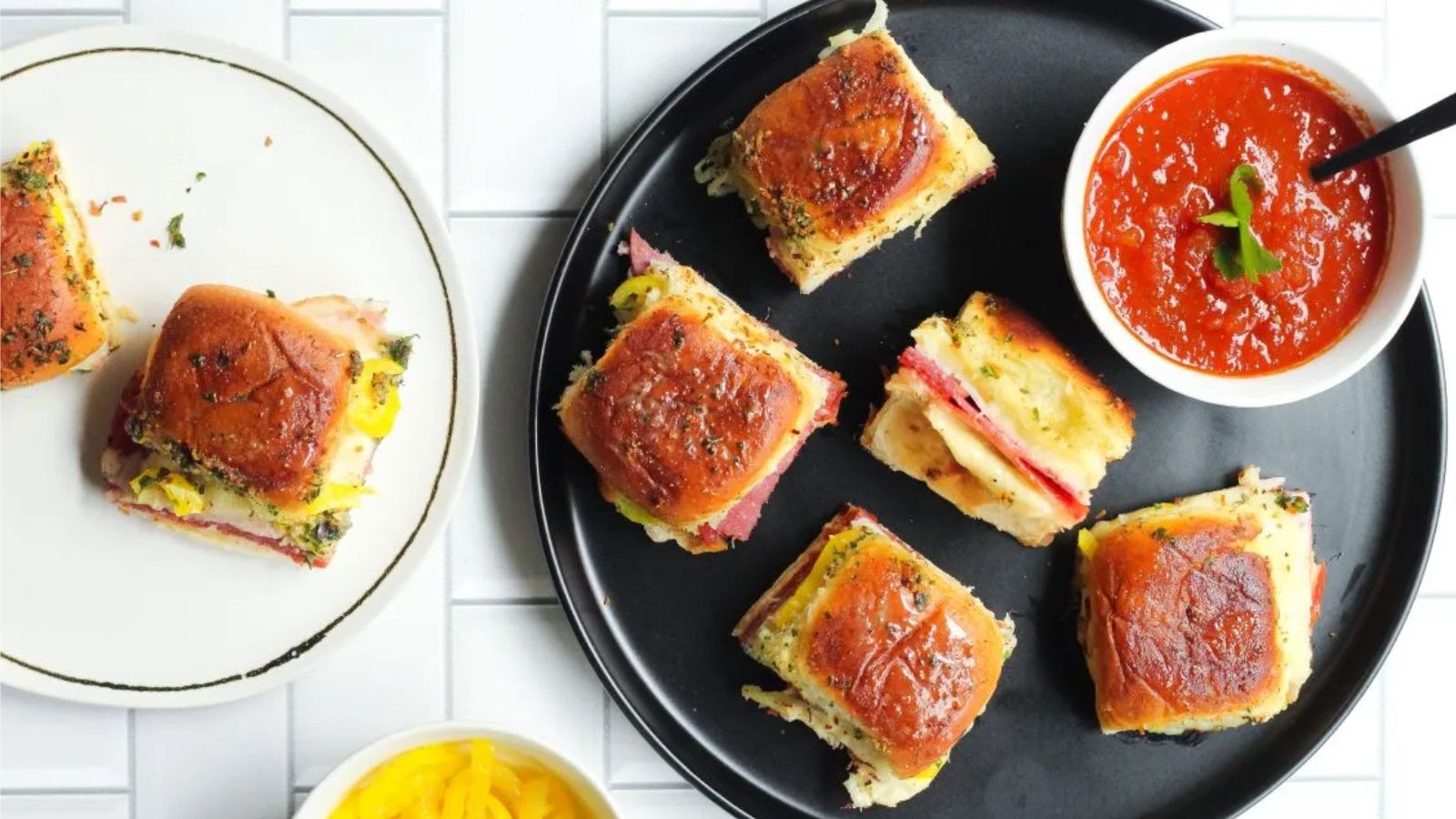 Sliders on a plate.