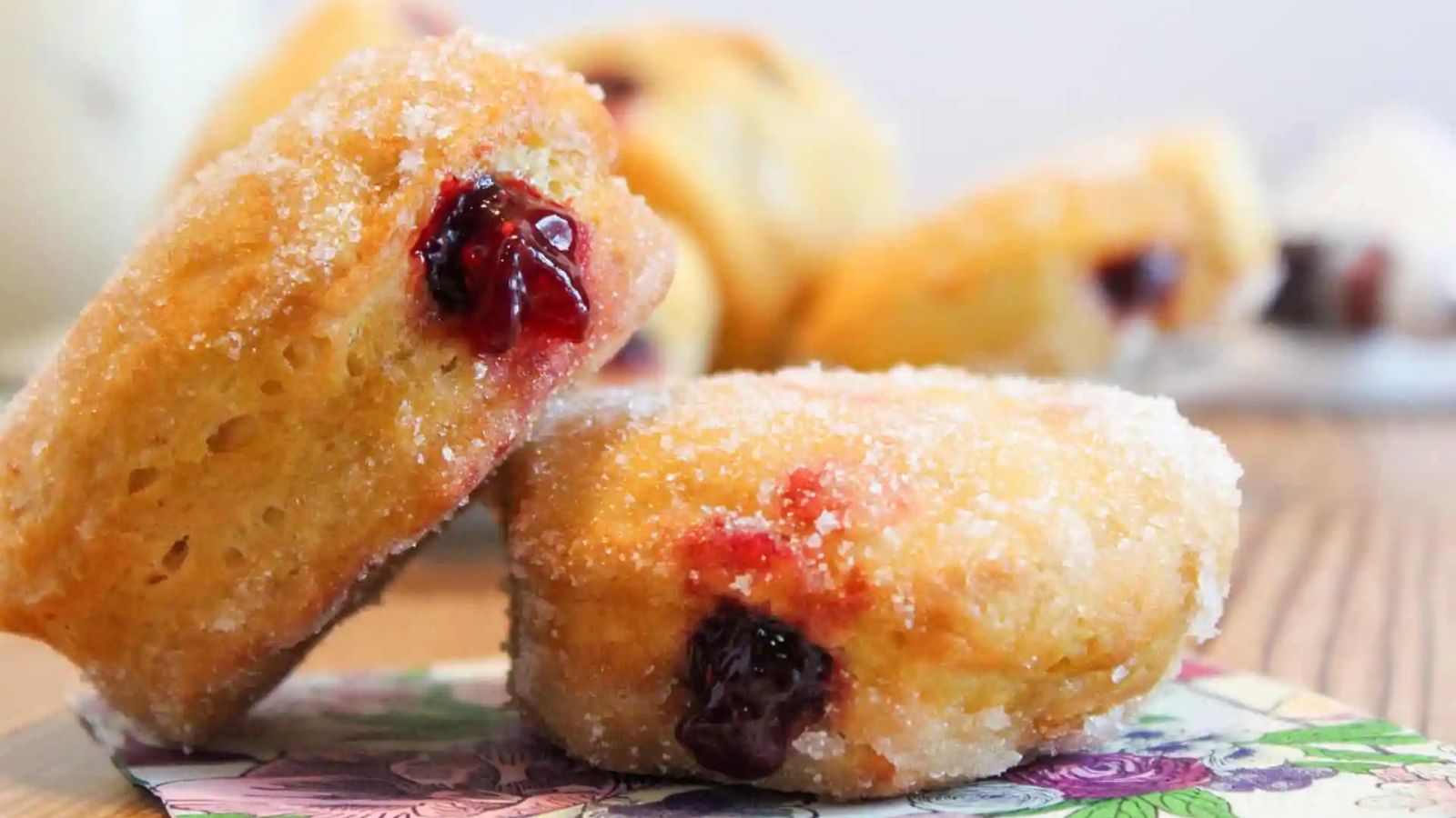 Donuts filled with jelly.