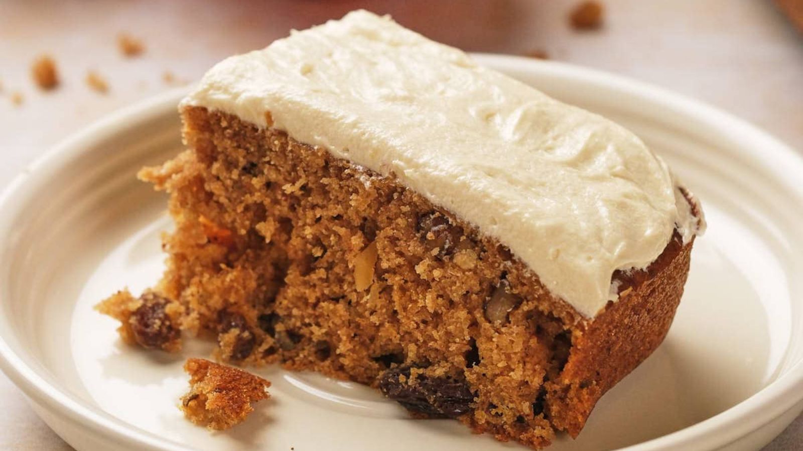 A slice of applesauce cake.
