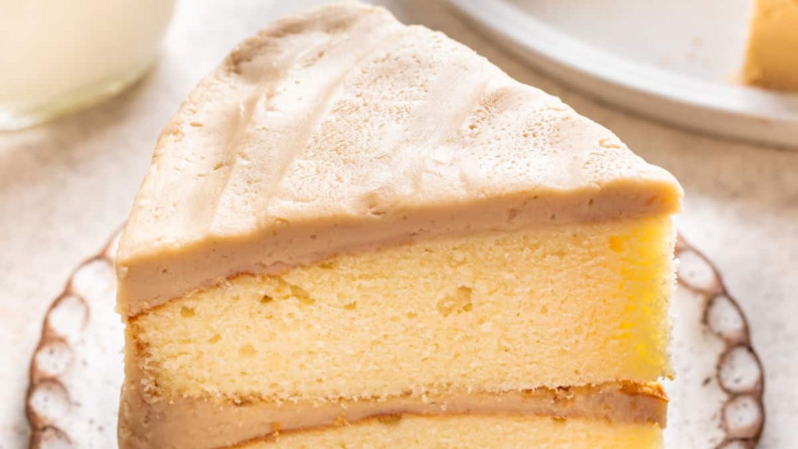 A slice of caramel cake.