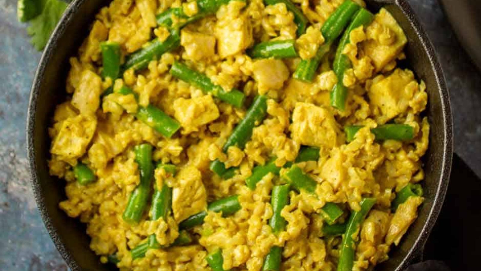 Chicken curry with coconut.