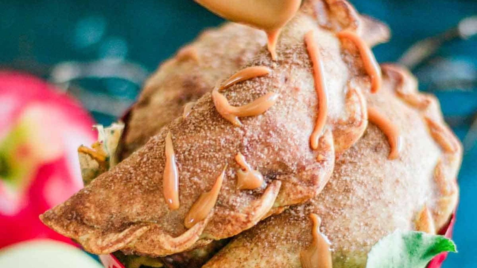 Apple empanadas with dulce de leche.