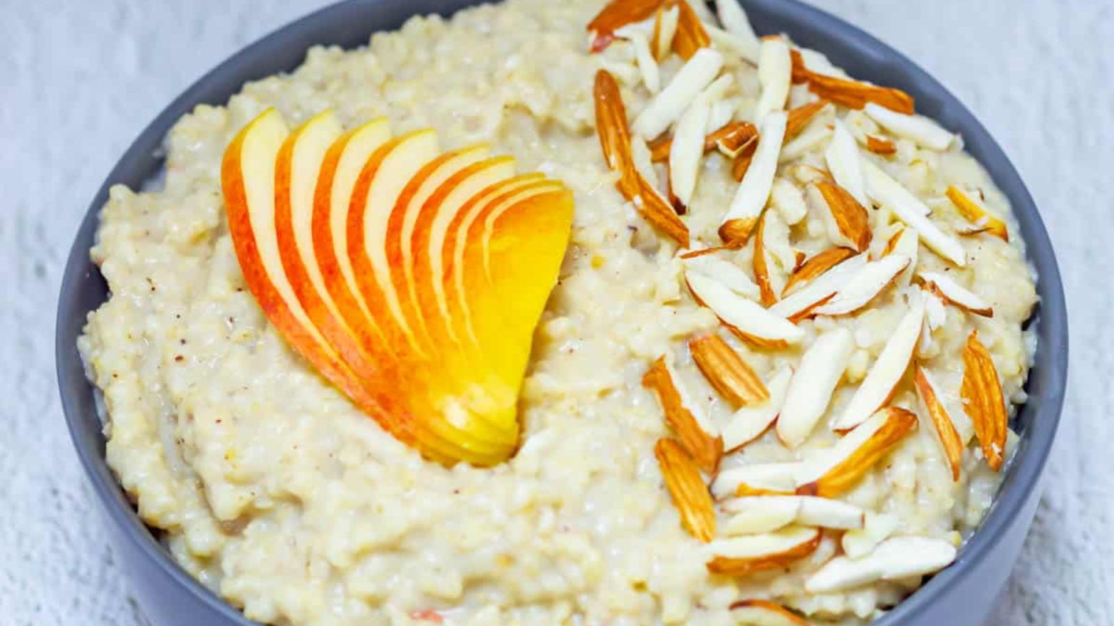 Millet porridge in a bowl.
