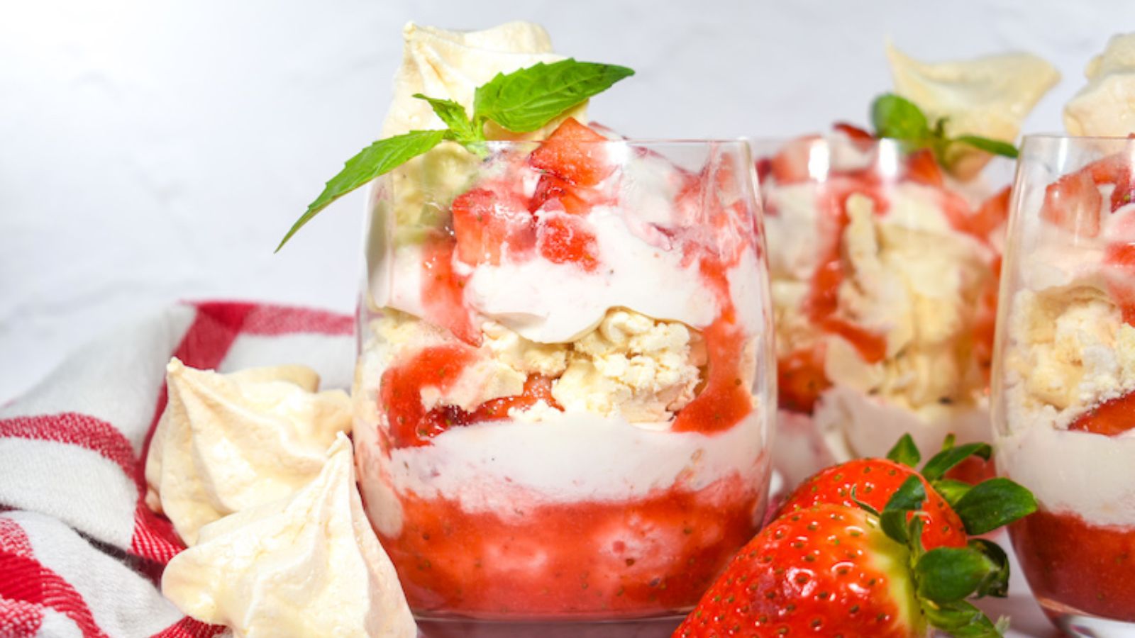 Eton mess in a glass.
