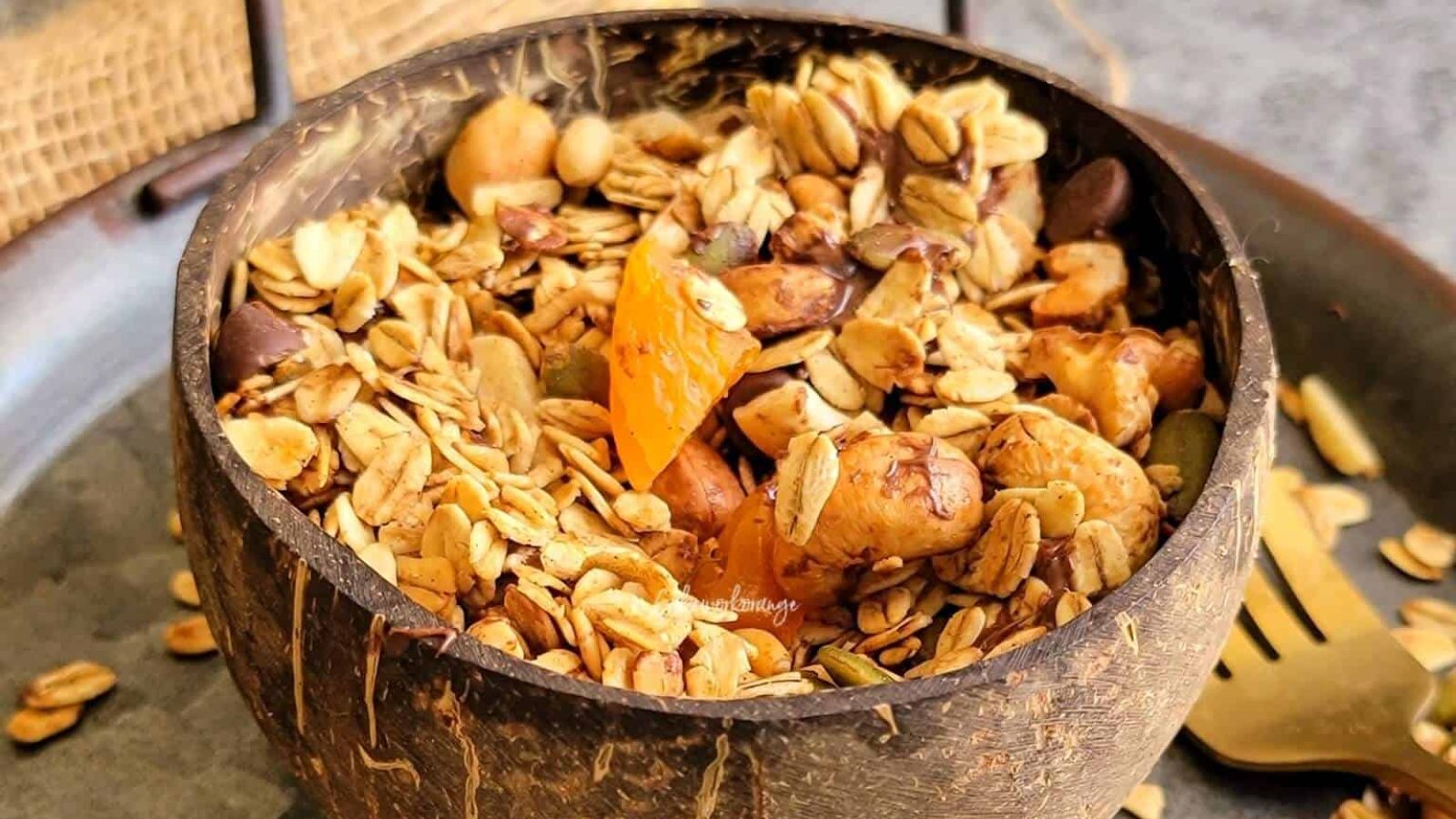 Granola in a bowl.