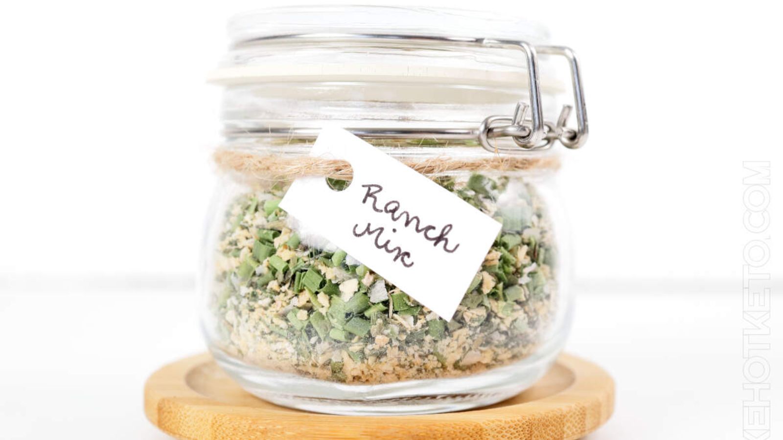 Ranch seasoning mix in a jar.