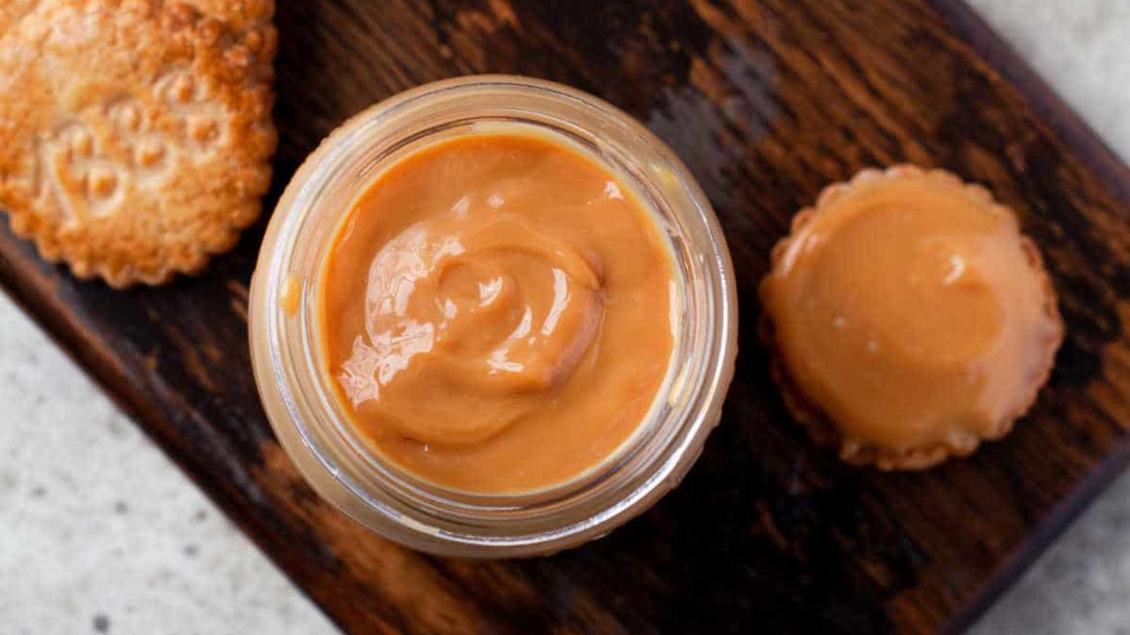 Dulce de leche in a jar.