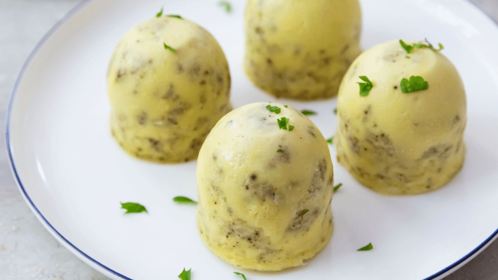 Egg bites on a plate.