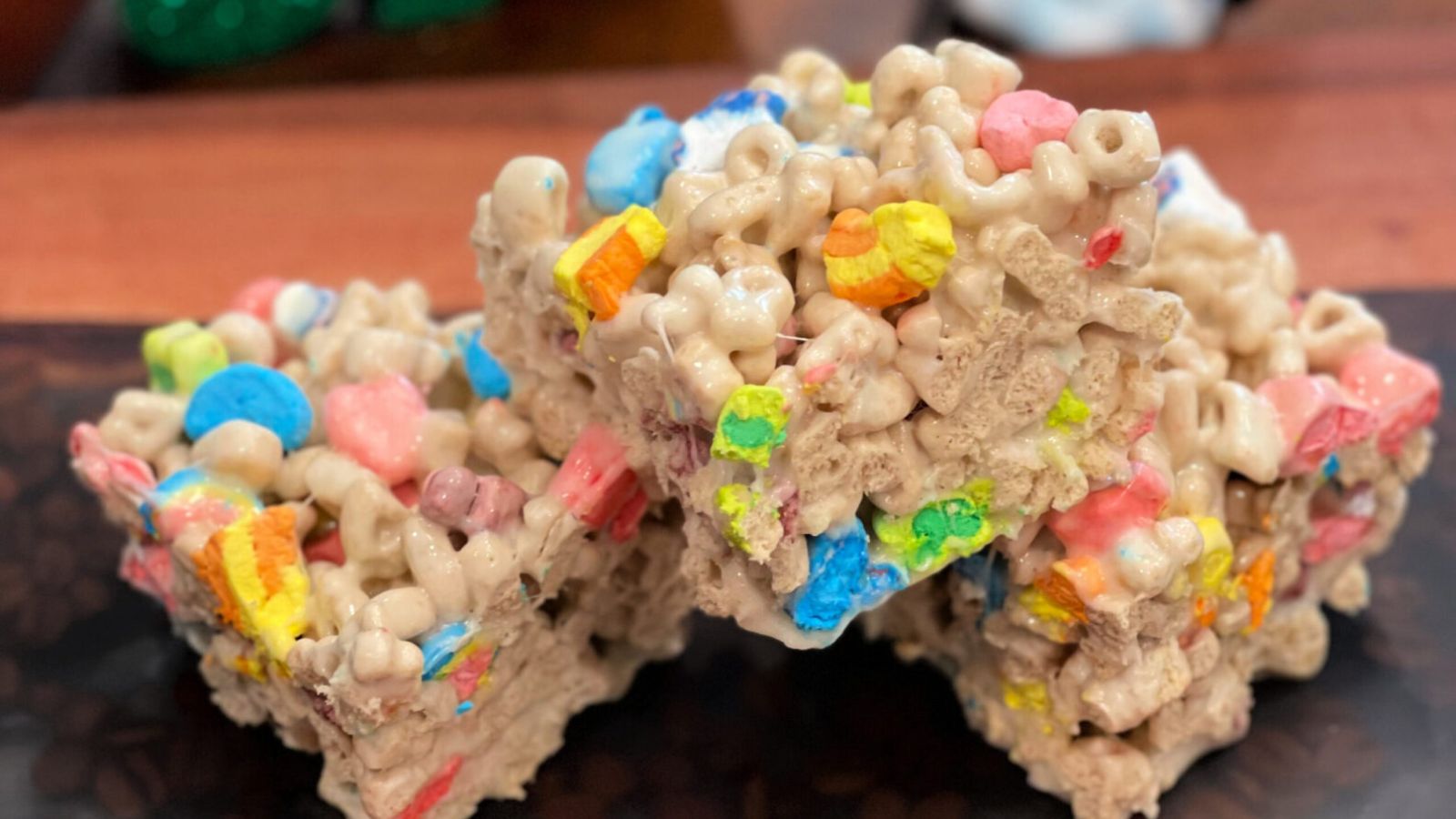 Colorful cereal bars.