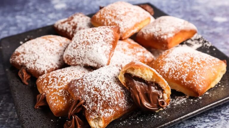 Beignets with nutella filling.