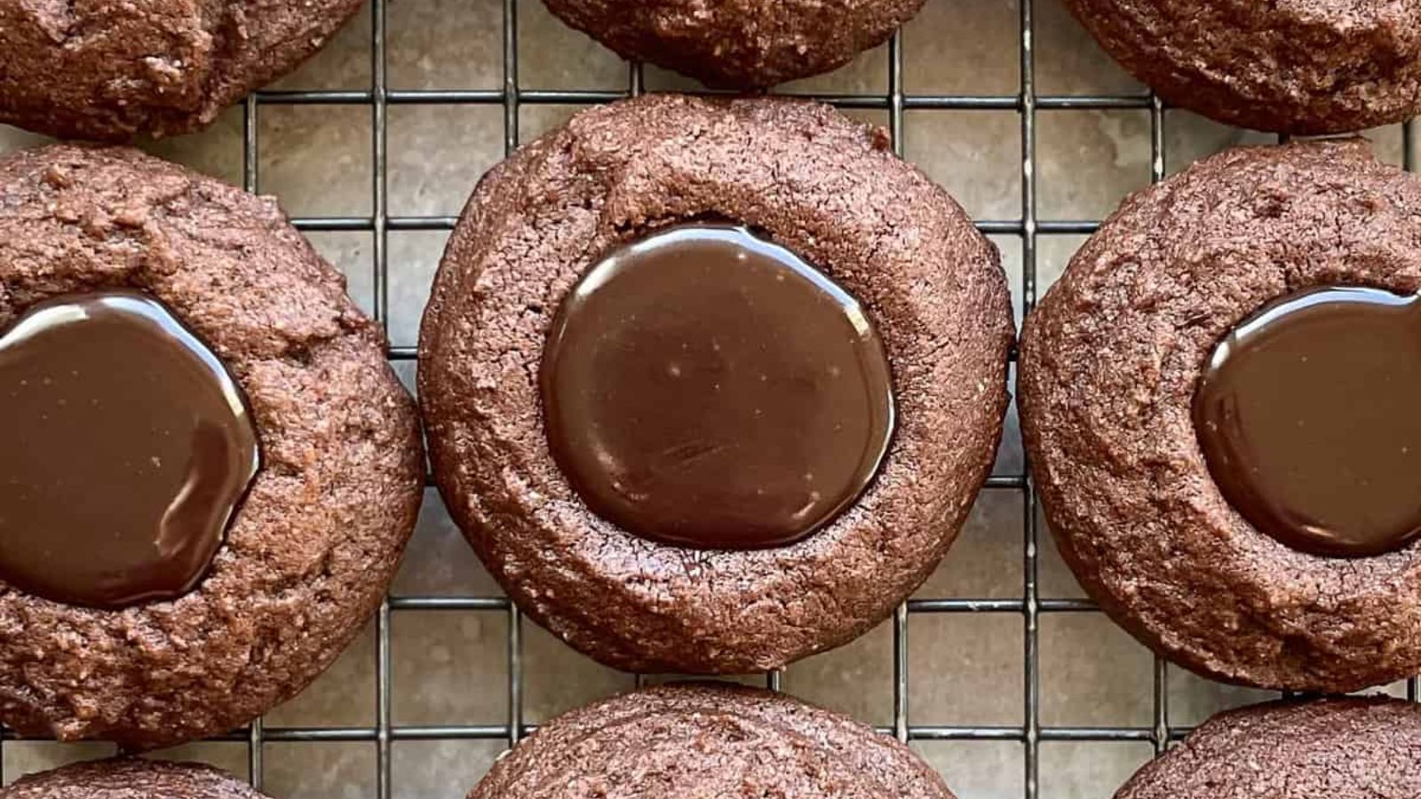 Thumbprint cookies with nutella.