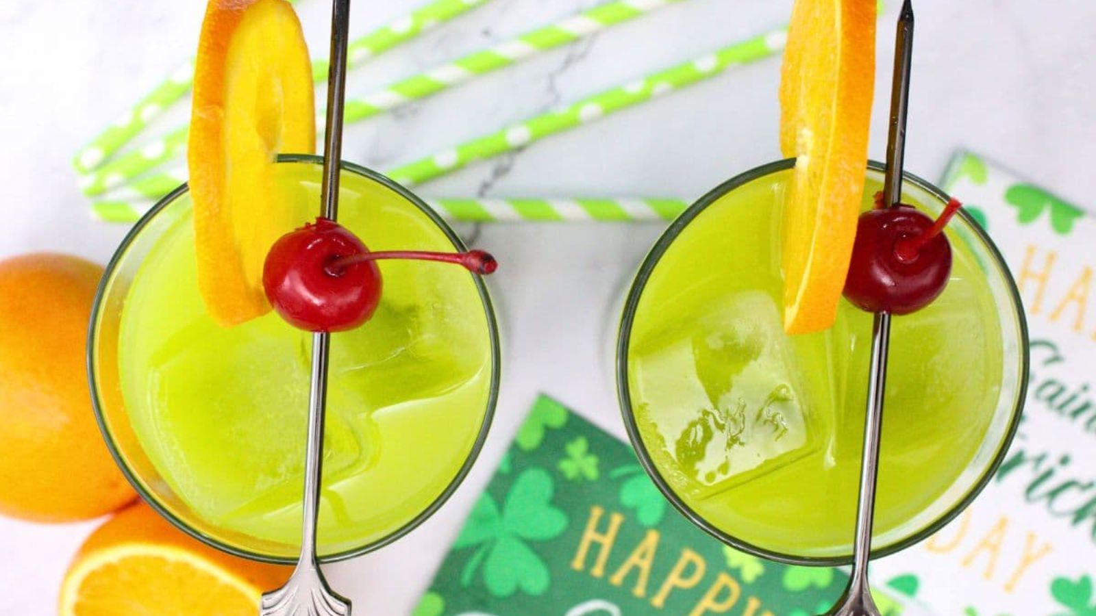 Two glasses of screwdriver cocktails.